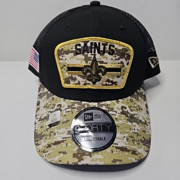 New Orleans Saints NFL Salute To Service New Era 9FORTY Men’s Snapback Hat Cap - Picture 2 of 6